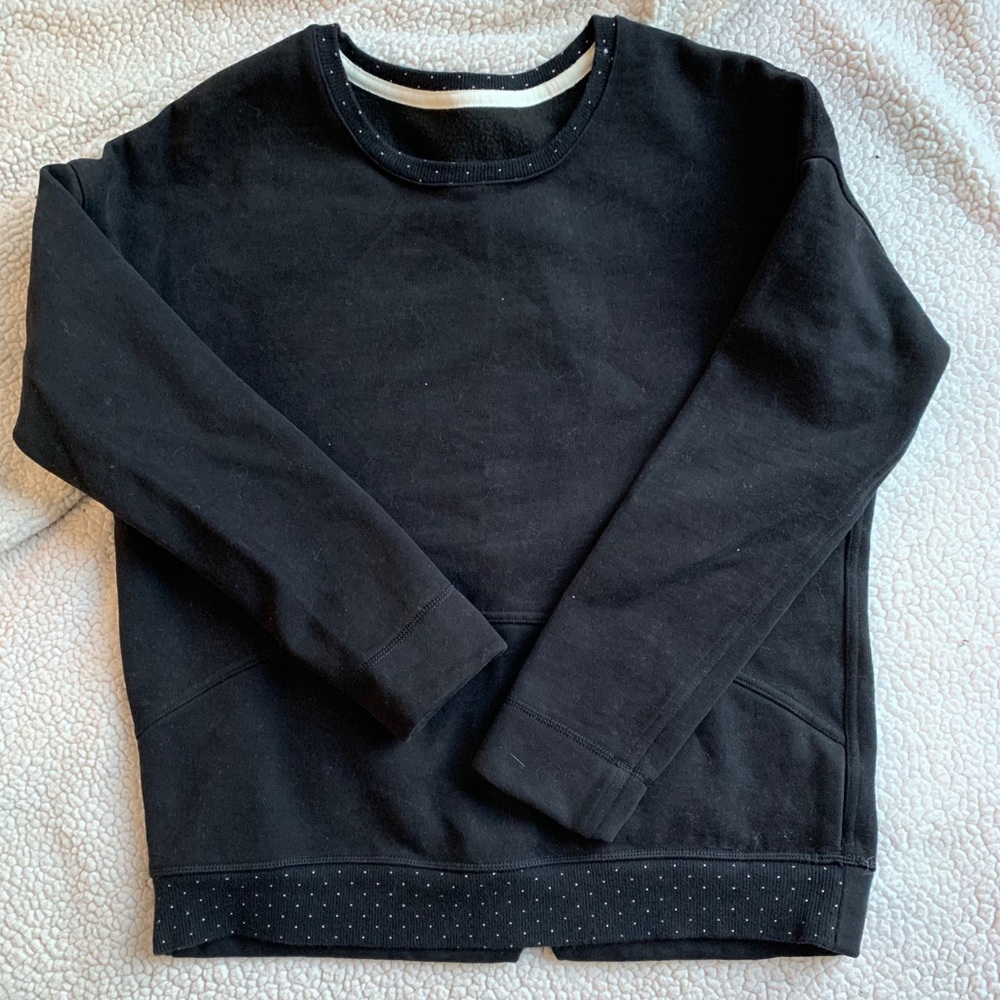 Lululemon crew neck sweatshirt-black